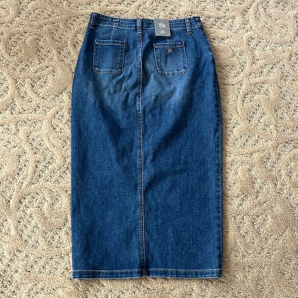 NWT Wash Lab Selma Long Denim Skirt Size 28 - Picture 2 of 6